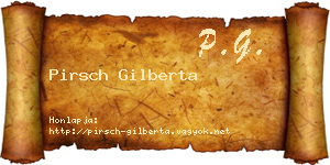 Pirsch Gilberta névjegykártya